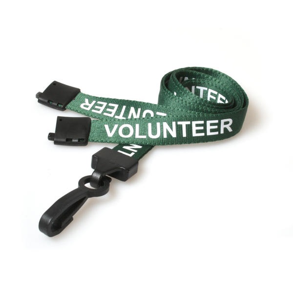 Bilde av Volunteer green lanyard / keyhanger 15 mm with plastic J clip. 60270582 (DE,SE,NO,FI,RO,PL)